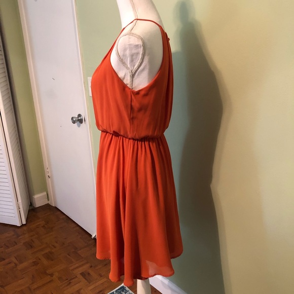 Aina Be Orange highneck Fit Flare Dress size M - Picture 3 of 6
